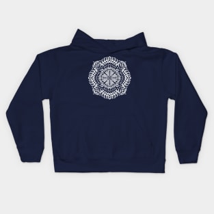 Inner Flow Black and White Mandala Kids Hoodie